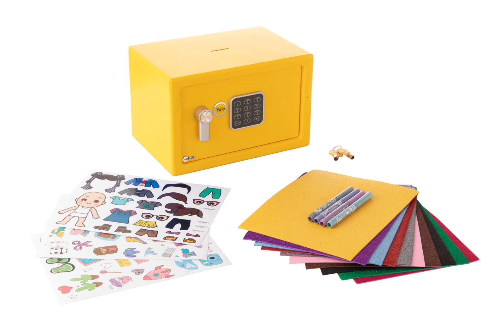 Caja Fuerte Con Alcancía Yale Amarillo