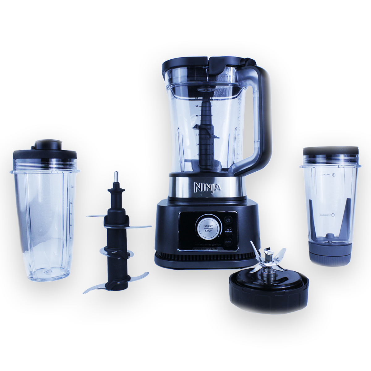 Ninja foodi licuadora con procesador 1200w control de velocidad ajustable con opción de pulso hasta 6 programas pre-cargados con el sistema iq (reacondicionado)