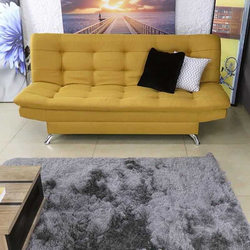 Sofá Cama Mostaza Matrimonial 3 Posiciones