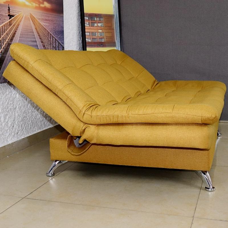 Sofá Cama Mostaza Matrimonial 3 Posiciones