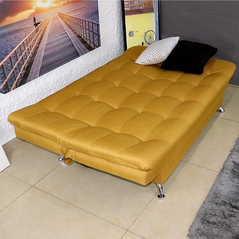 Sofá Cama Mostaza Matrimonial 3 Posiciones