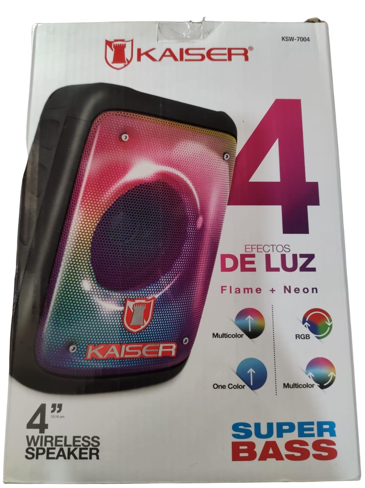 Bafle Portatil Kaiser KSW-7004 Radio FM y Conexión Bluetooth 