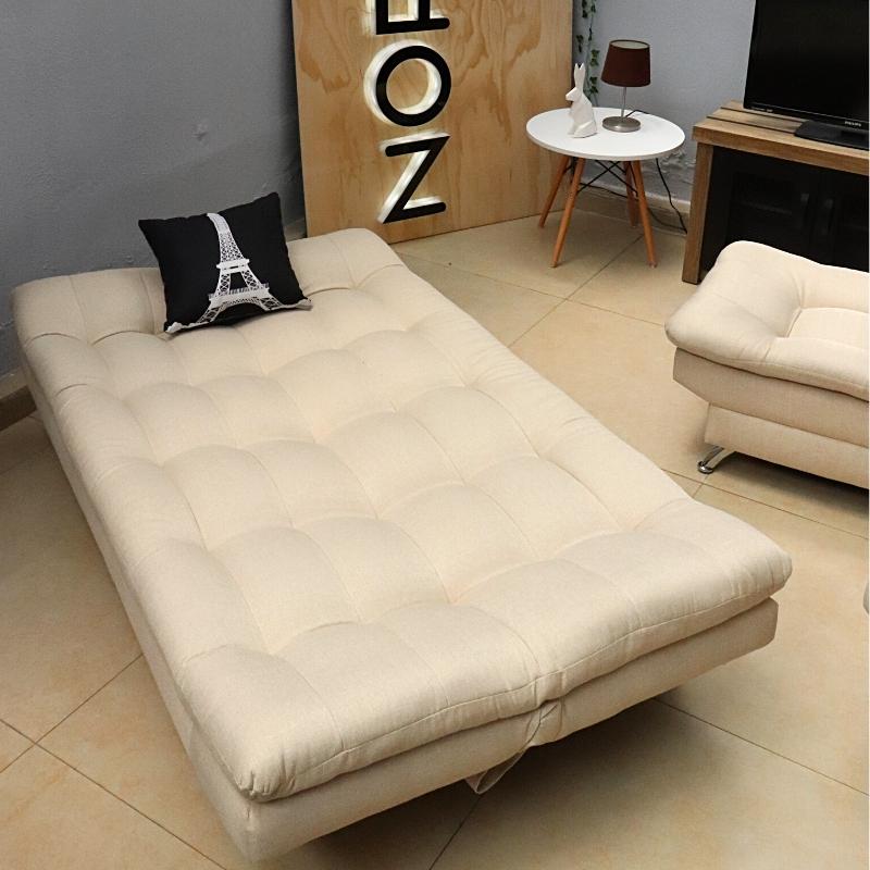 Sofá Cama Beige Moderno 3 Posiciones.