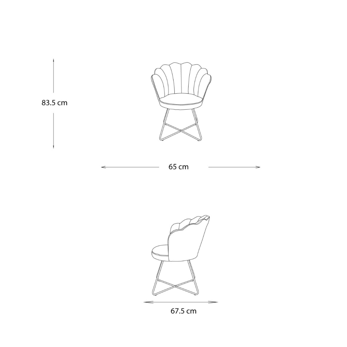 Sillón Individual Paloma Color Dorado