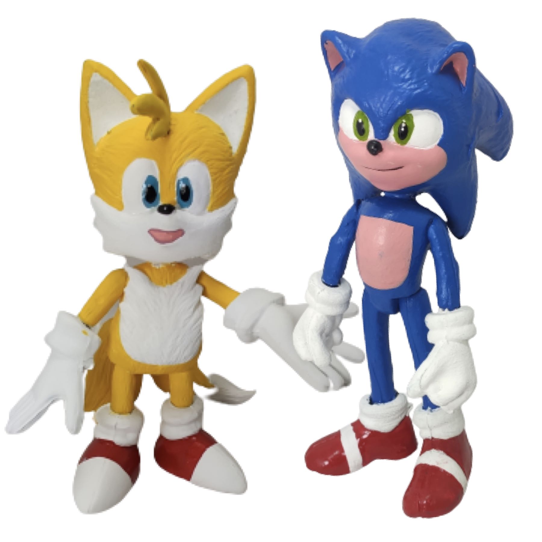 2 Figuras Sonic The Hedgehog Combo Azul Película Movie + Tails Miles Juguetes Muñeco Origins Mania Adventures Erizo Emerald