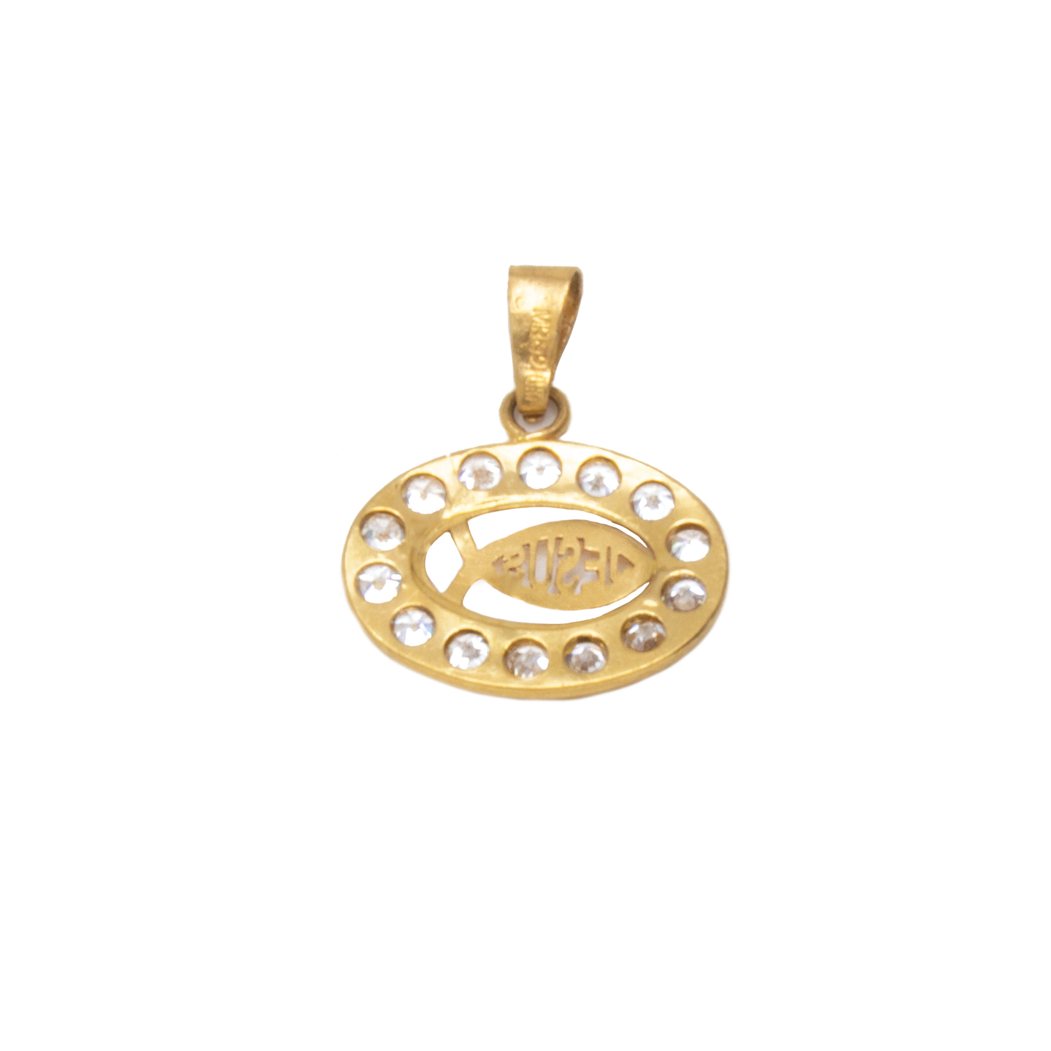 Medalla Jesús Pez/ Ichthus Cristiano Oro 10 Kilates.