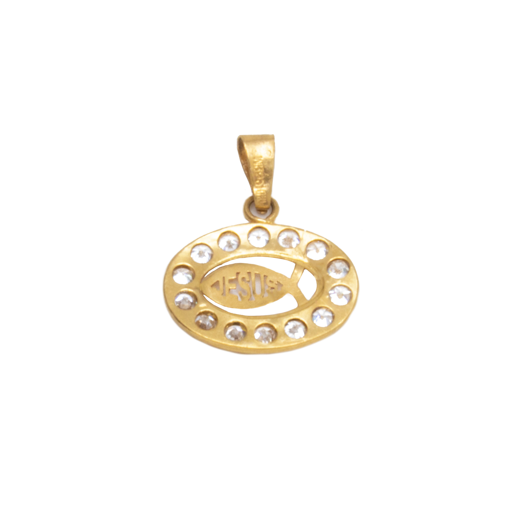 Medalla Jesús Pez/ Ichthus Cristiano Oro 10 Kilates.