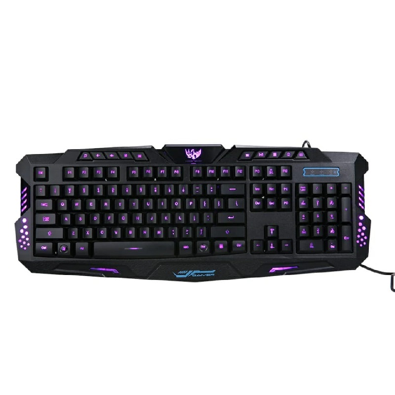 Teclado gamer con luz led