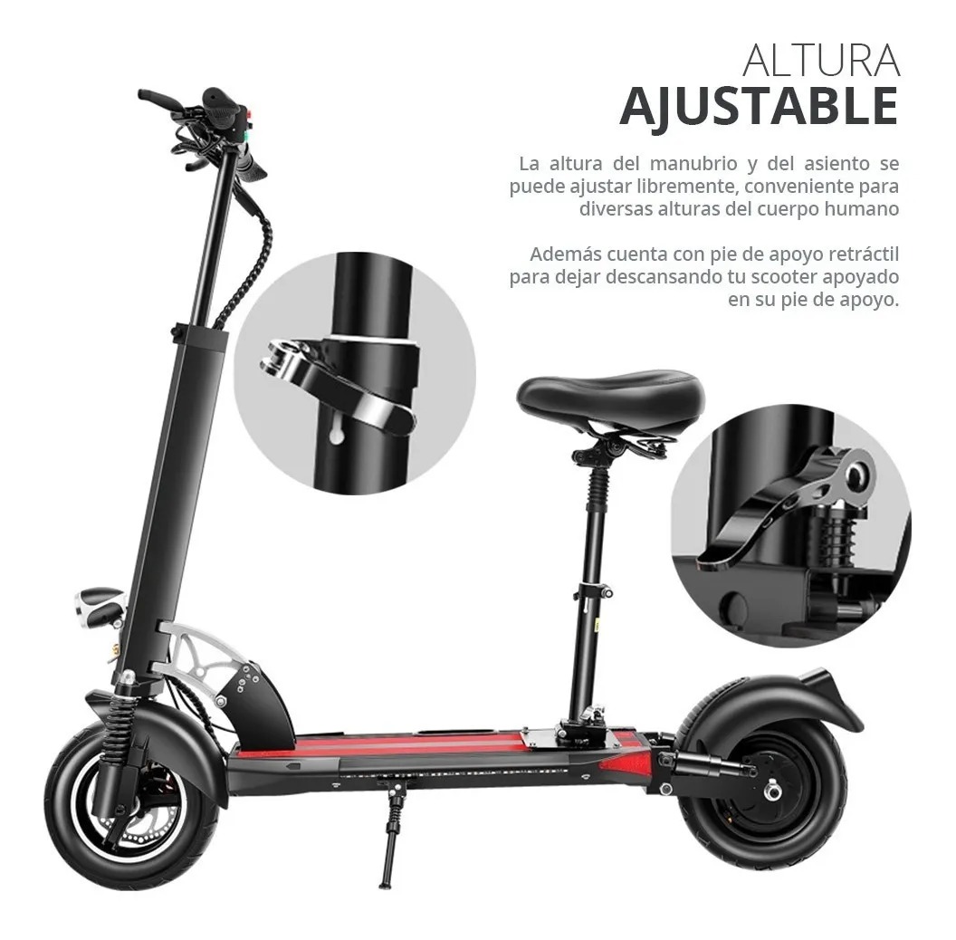 Patín Eléctrico Scooter Eléctrico Plegable Con Silla ( Moto ) 45 Km/h 3 Vel.