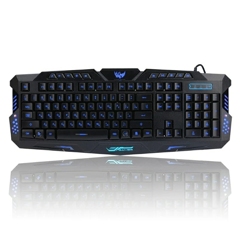 Teclado gamer con luz led