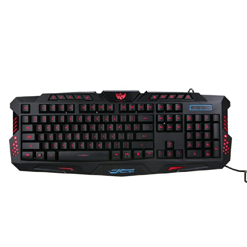 Teclado gamer con luz led