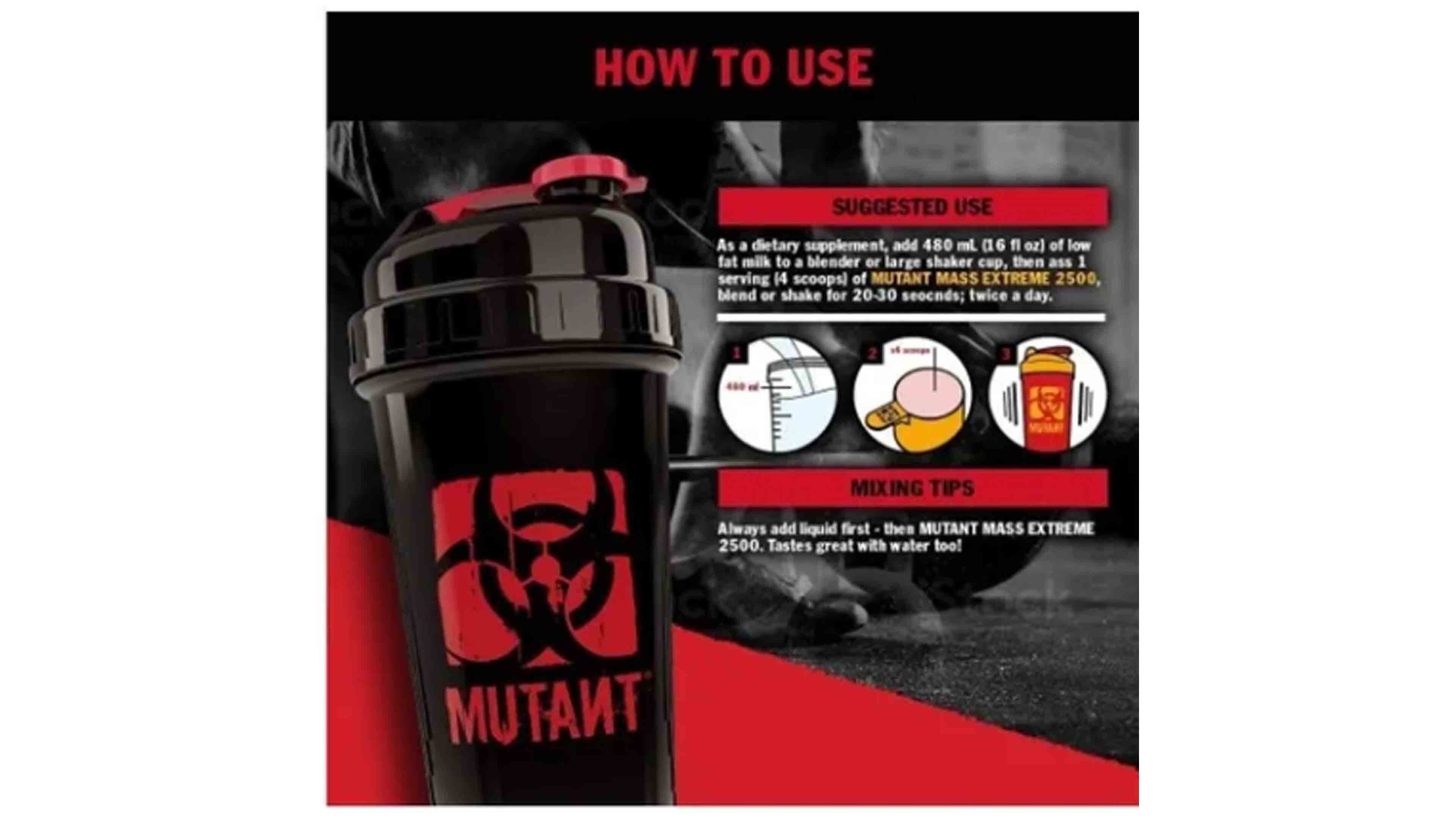 Gainer Mutant Mass Xxxtreme 2500 12lbs Ganador Peso Proteina 19 Servicios Sabor Coockies & Cream