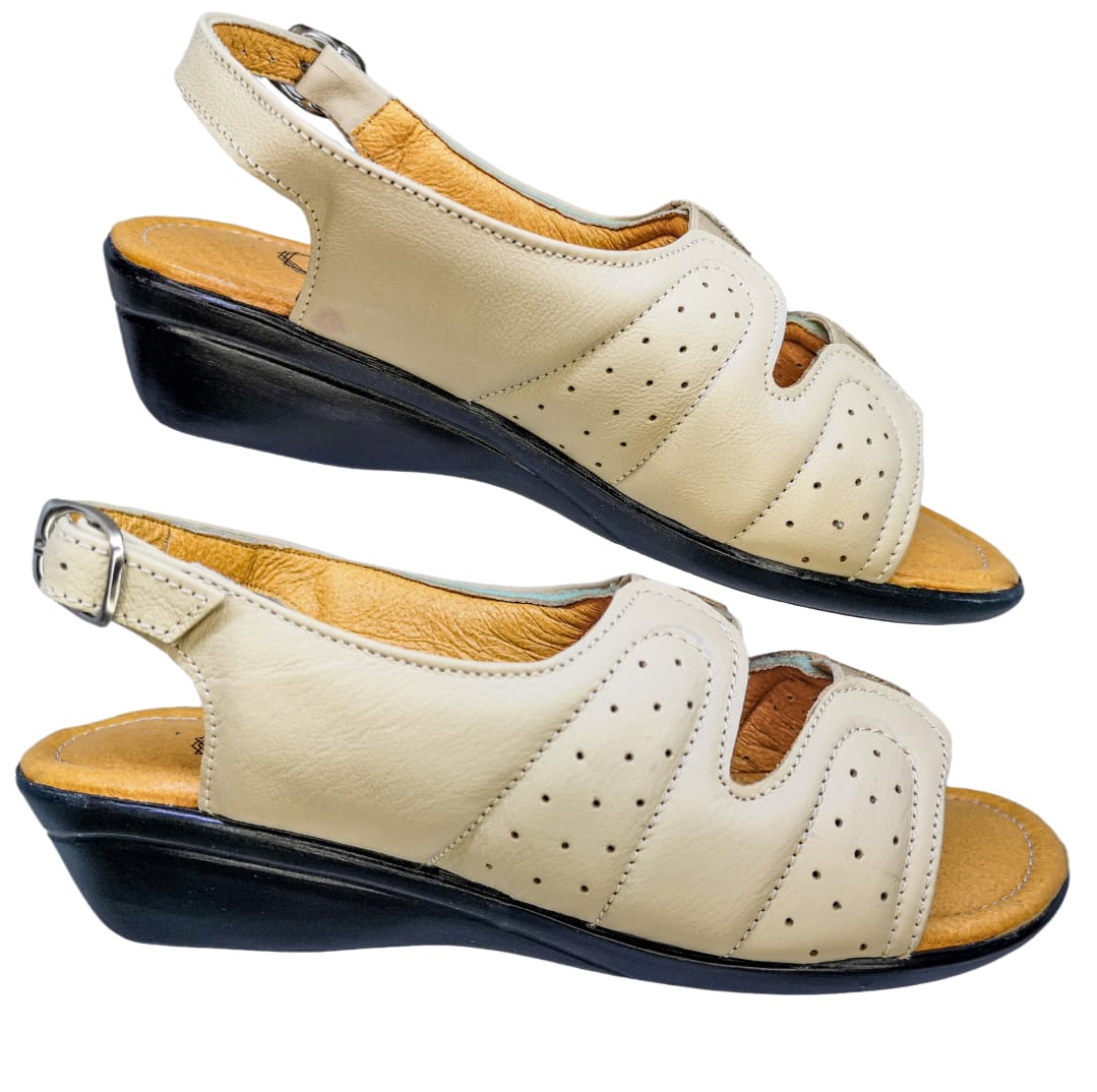 Huarache Cómodo Piel Borrego Confort Pie Diabético 02 Resorte