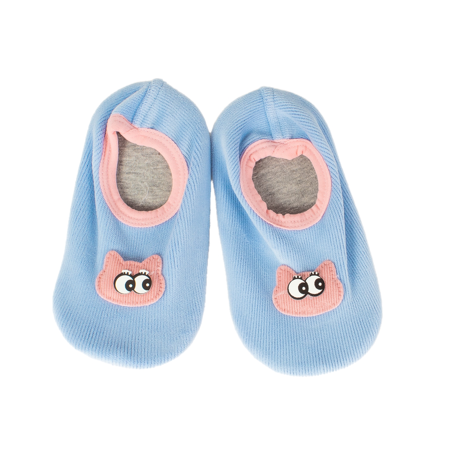 Pantufla de tela para bebé. Suela antiderrapante. Animalitos
