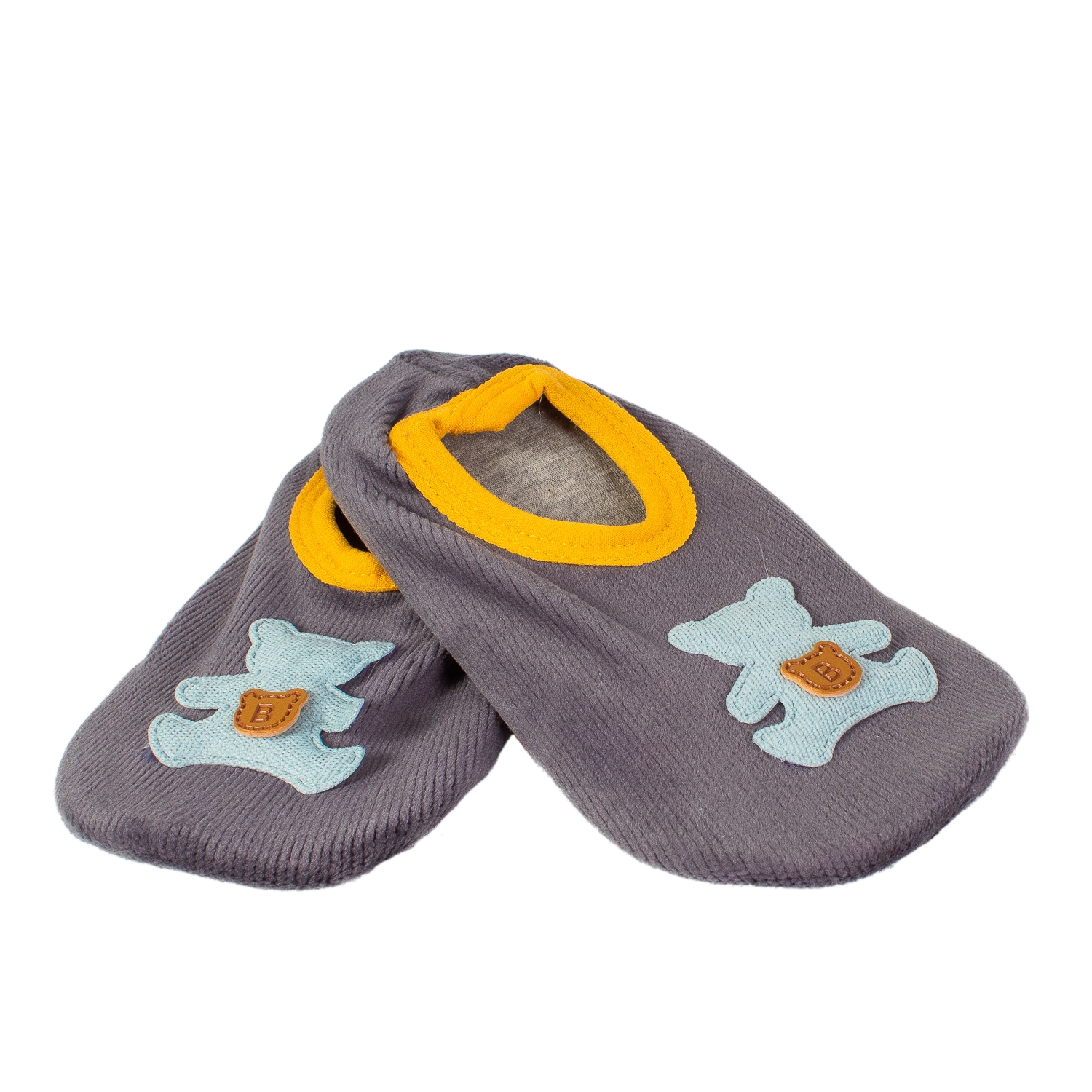 Pantufla de tela para bebé. Suela antiderrapante. Animalitos
