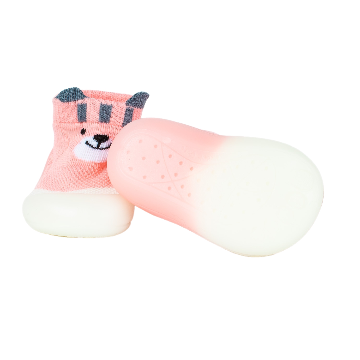 Zapato Calcetín Para Bebé. Suela De Silicona Antiderrapante