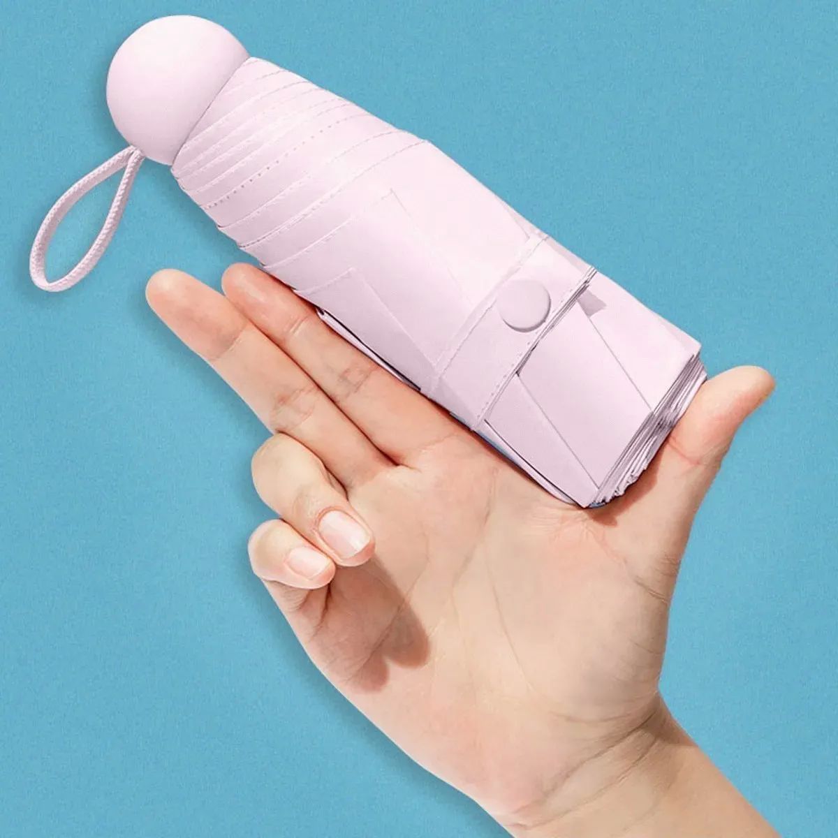 Paraguas Sombrilla De Bolsillo Anti-ultravioleta Color Rosa