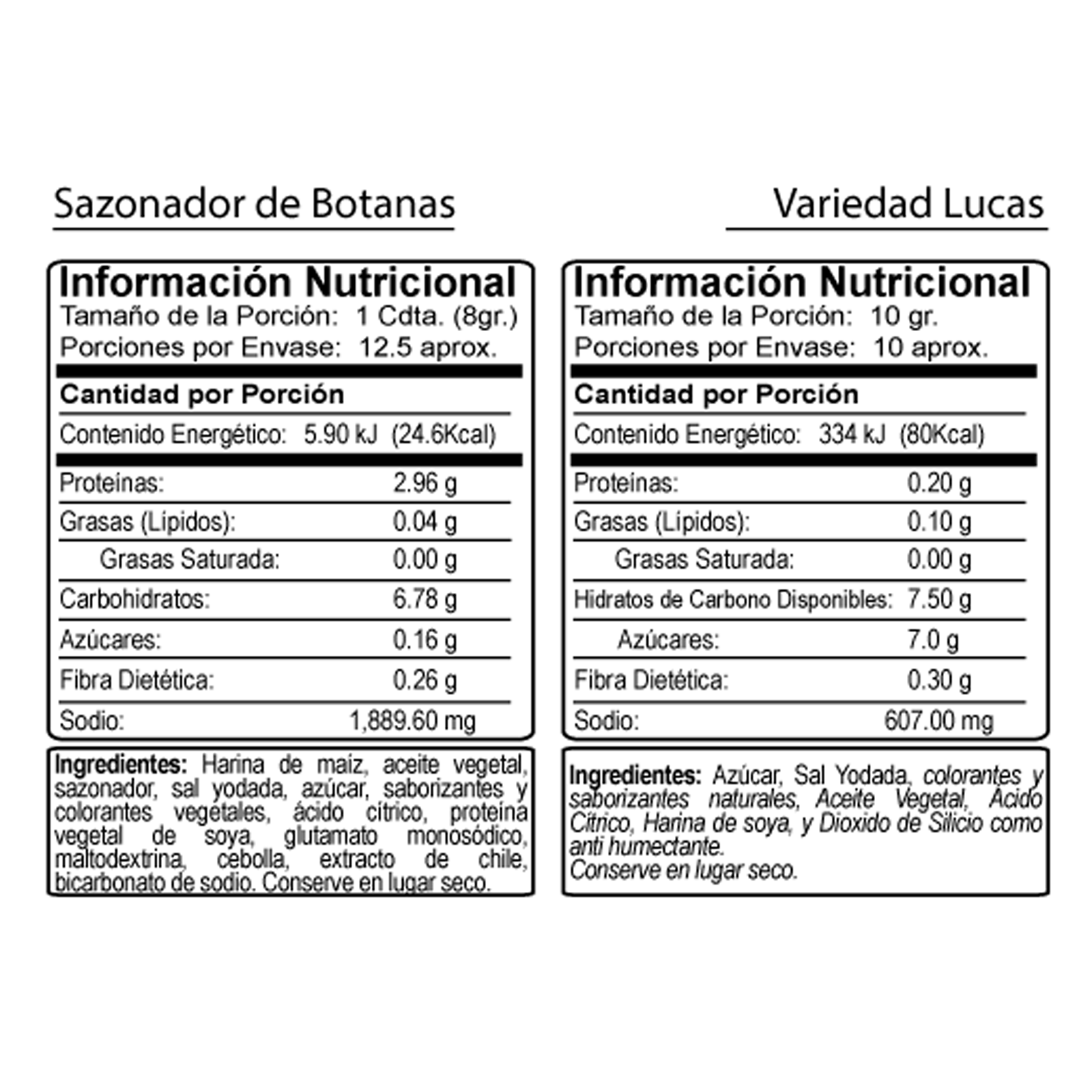 Sazonador de botanas sabor original pack 10 Pz