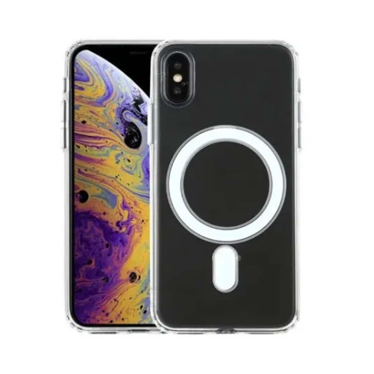 Funda Magnética Transparente para iPhone XR compatible con Batería MagSafe 