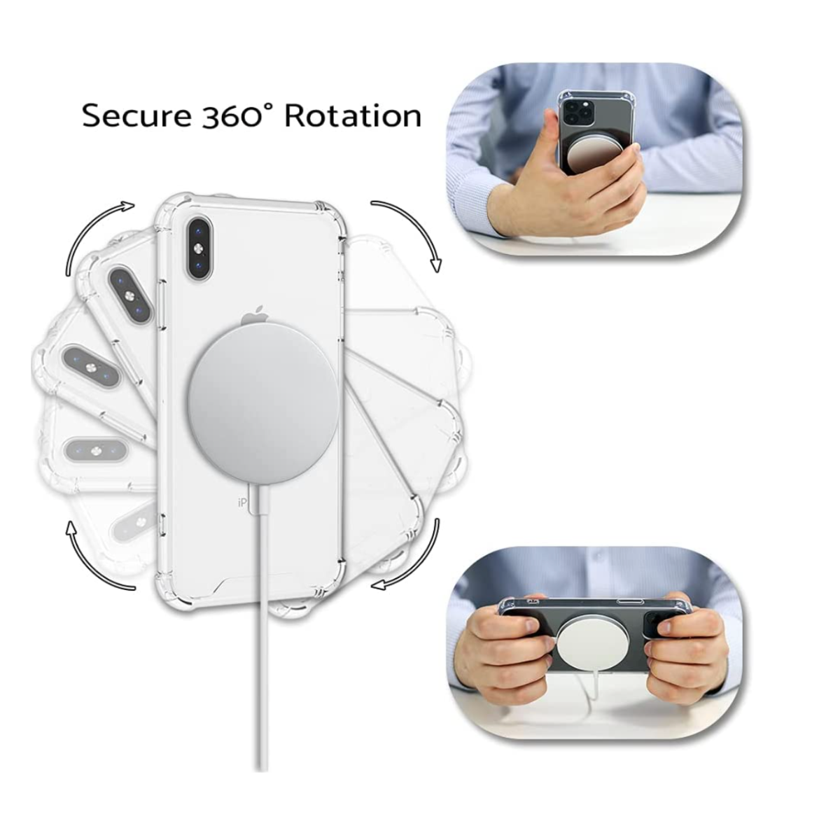 Funda Magnética Transparente para iPhone XR compatible con Batería MagSafe 