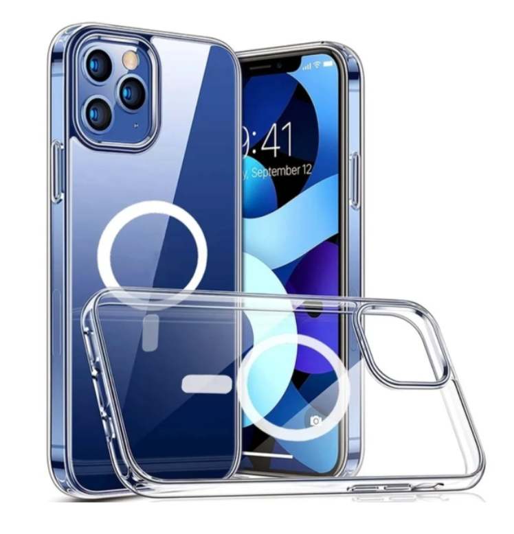Funda Magnética Transparente para iPhone 11 Pro Max compatible con Batería MagSafe 