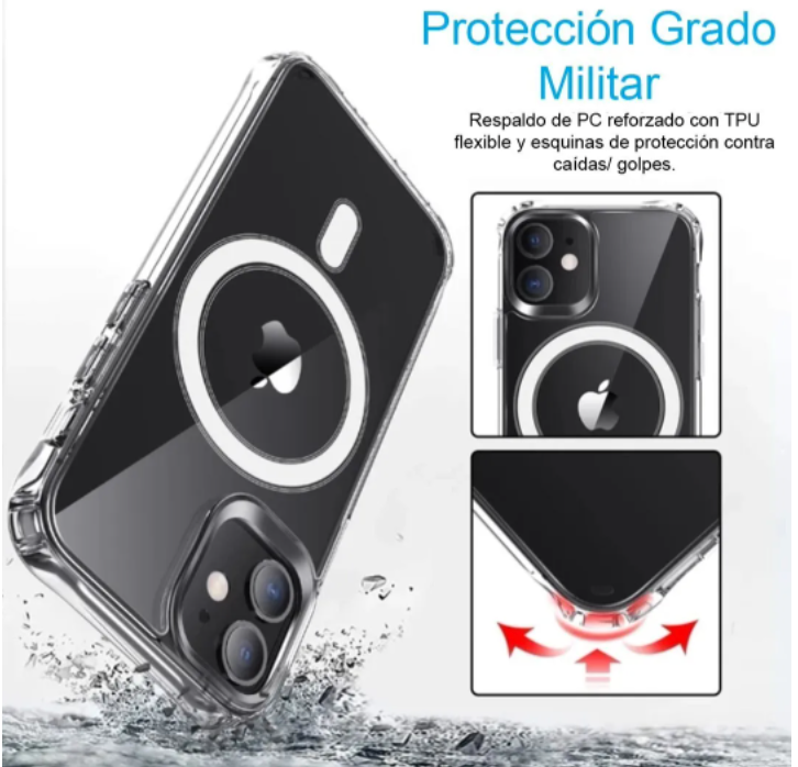 Funda Magnética Transparente para iPhone 11 Pro Max compatible con Batería MagSafe 