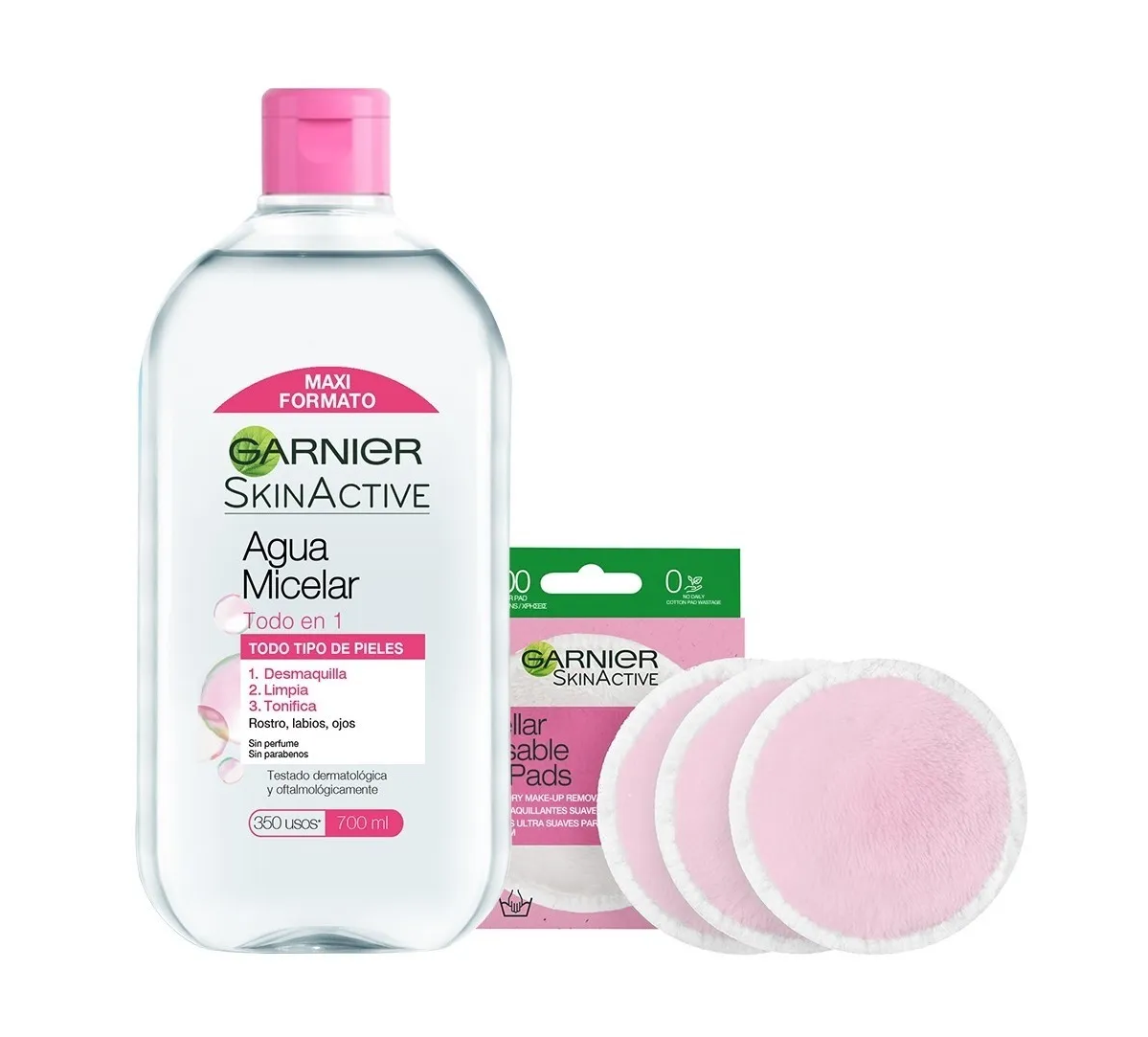 Kit Garnier Agua Micelar Y Pads - Todo En 1 - 700ml