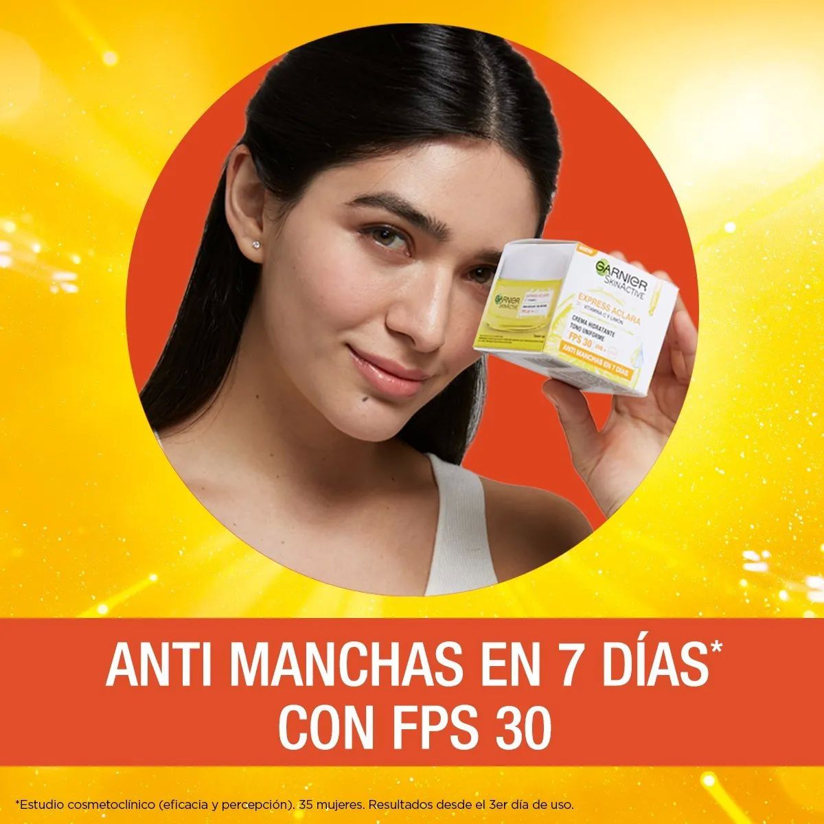 Crema Hidratante Garnier Express Fps30 Vitamina C Aclara
