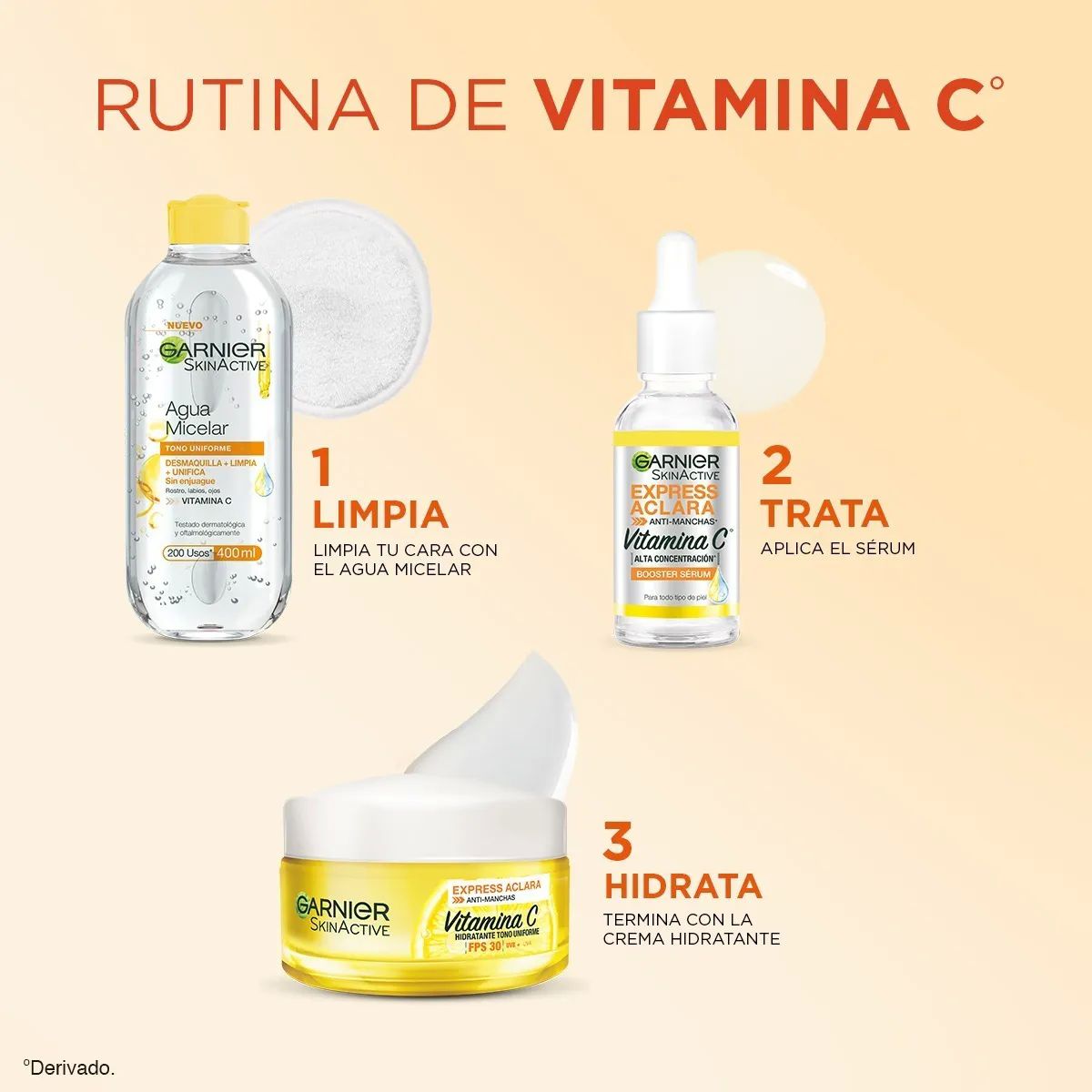 Crema Hidratante Garnier Express Fps30 Vitamina C Aclara
