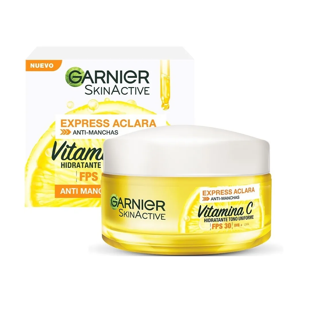 Crema Hidratante Garnier Express Fps30 Vitamina C Aclara