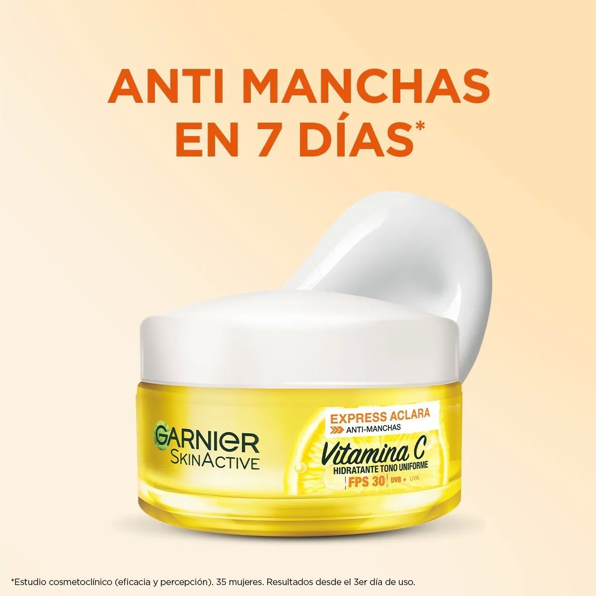Crema Hidratante Garnier Express Fps30 Vitamina C Aclara