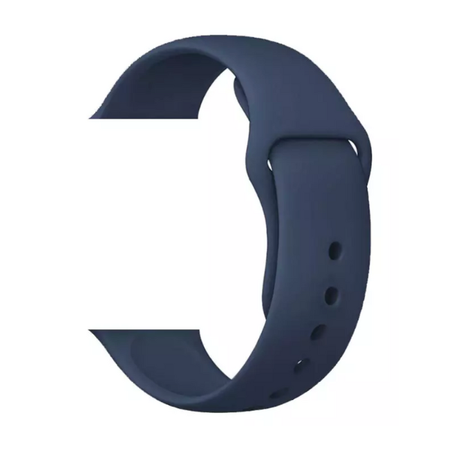 Correa Lisa para reloj inteligente tamaño 42-44-45mm Color Azul Marino