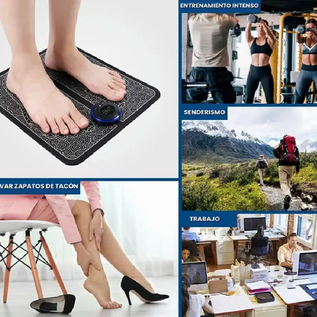 Masajeador De Pies Eléctrico Con 6 Modos 9 Intensidades