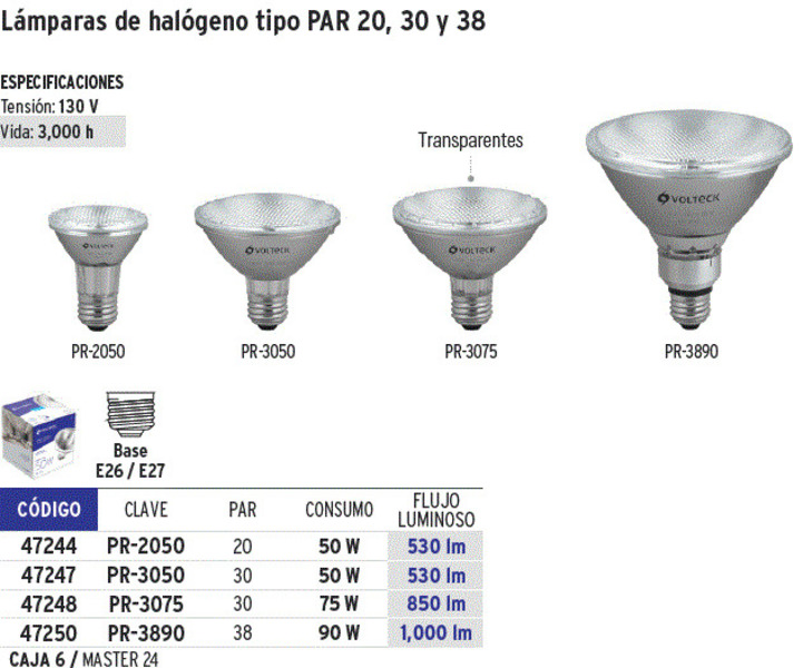 FOCO DE HALOGENO 75W MOD PR-3075