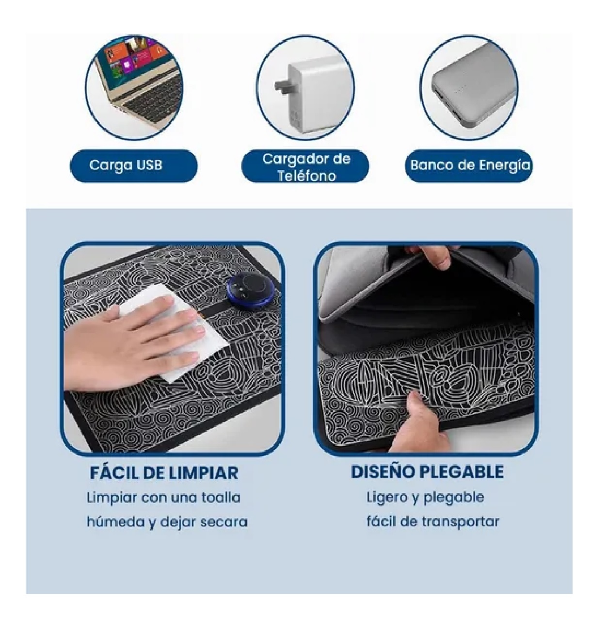 Masajeador De Pies Eléctrico Con 6 Modos 9 Intensidades