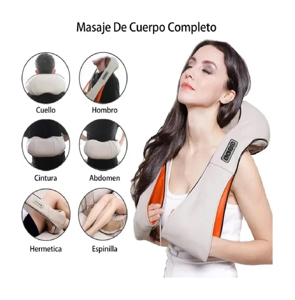 Masajeador Cuello Espalda Hombros Pies Calor