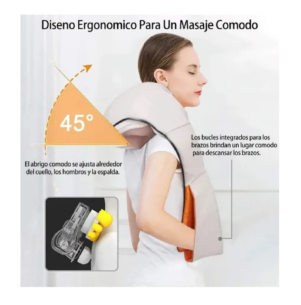 Masajeador Cuello Espalda Hombros Pies Calor