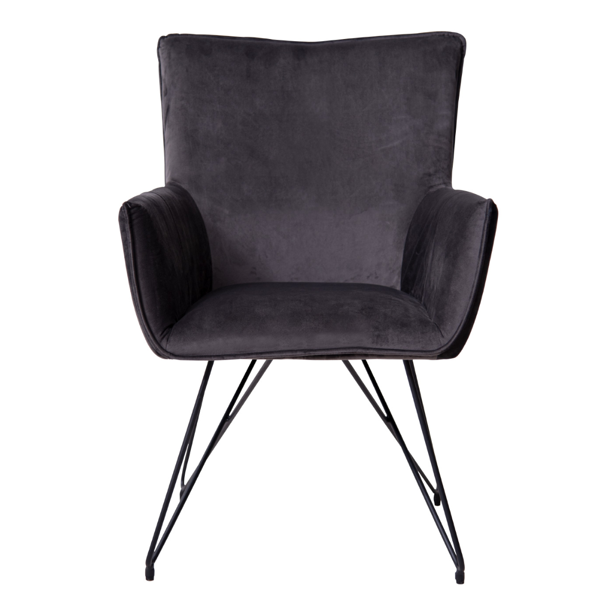 Silla Brogue de Tela color Gris Oscuro