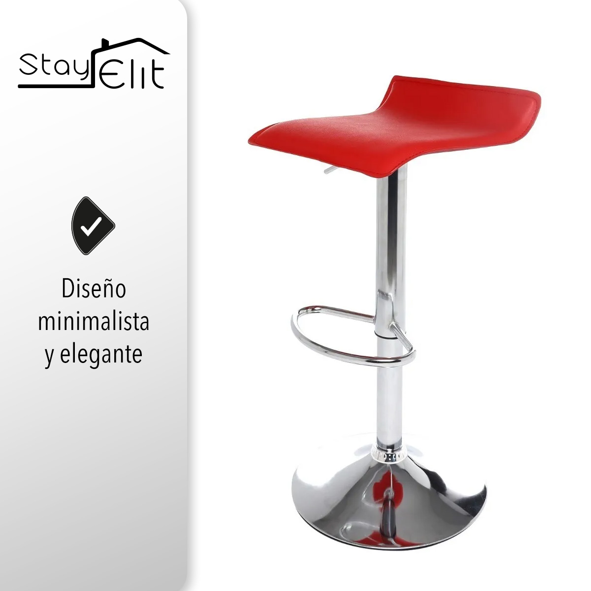 Bancos para Barra y Cocina Taburetes de Bar Ergonómicos Altura Ajustable y Rotación de 360