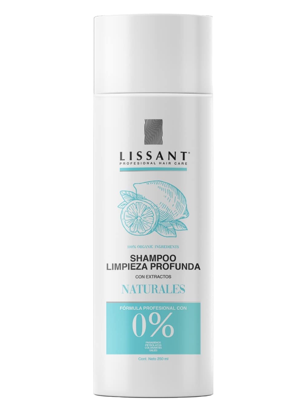 Shampoo Limpieza Profunda, Para Todo Tipo de Cabello Sin Sal - 250ml de Lissant