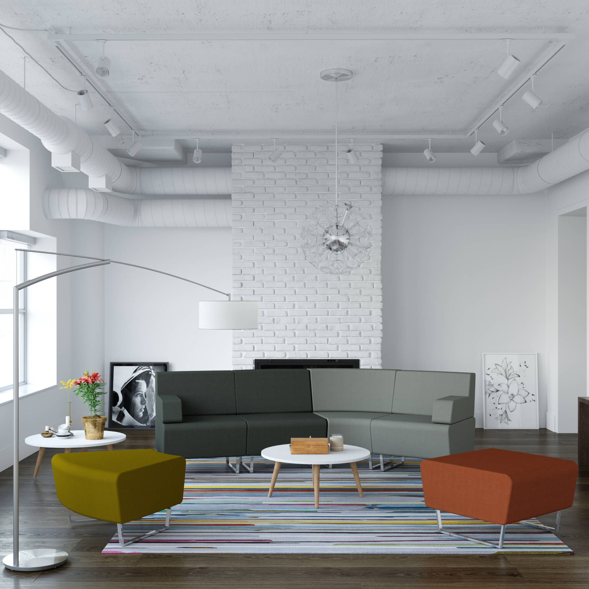 Línea Italia Mesa Central Circular S900 Blanco | para Hogar, Recepción o Sala de Estar | Ideal para Espacios Reducidos, Patas de Madera, Estilo Escandinavo | Alta Calidad y Resistencia.