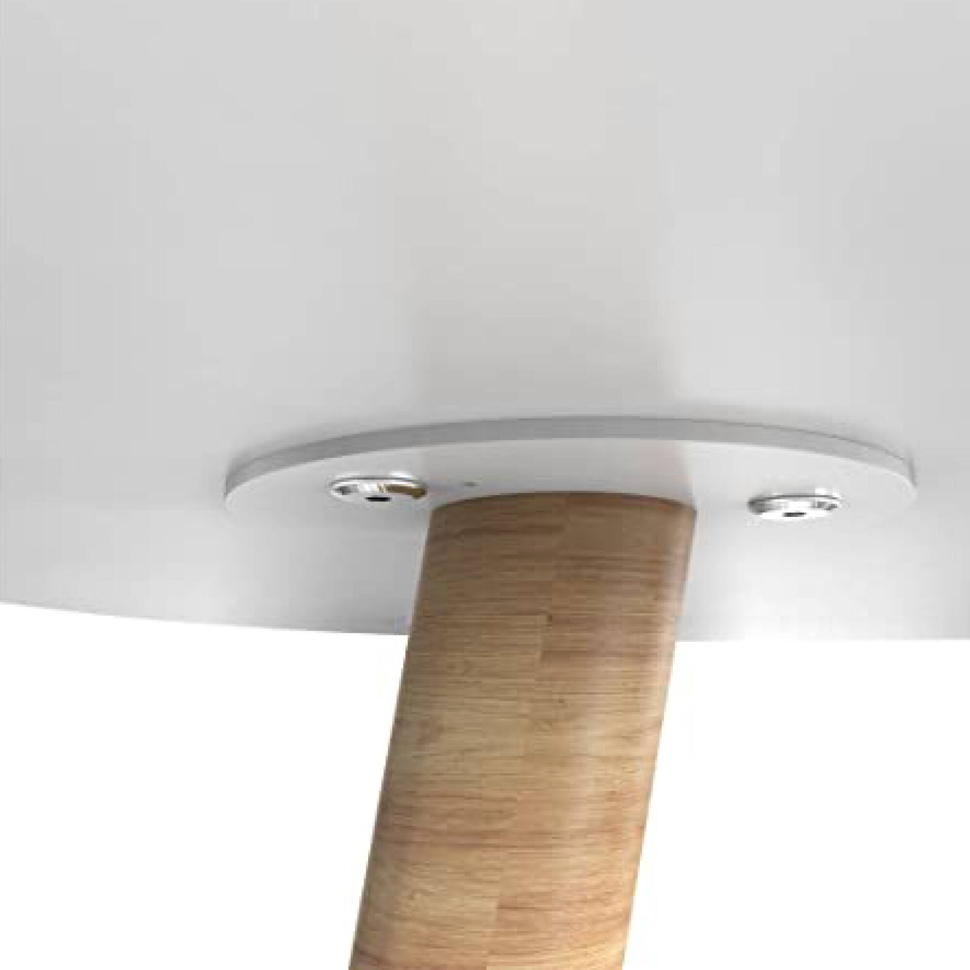 Línea Italia Mesa Central Circular S900 Blanco | para Hogar, Recepción o Sala de Estar | Ideal para Espacios Reducidos, Patas de Madera, Estilo Escandinavo | Alta Calidad y Resistencia.