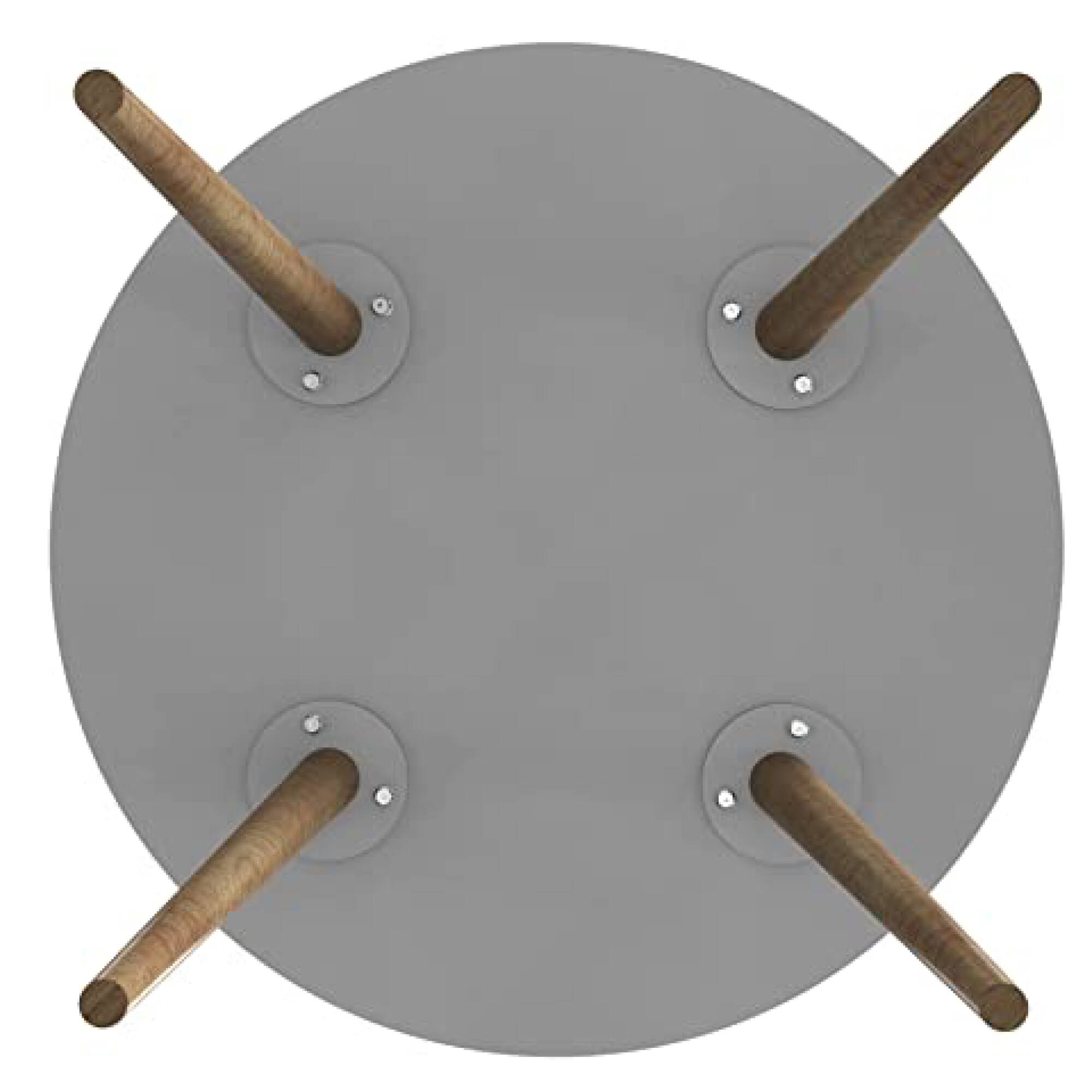 Línea Italia Mesa Central Circular S900 Blanco | para Hogar, Recepción o Sala de Estar | Ideal para Espacios Reducidos, Patas de Madera, Estilo Escandinavo | Alta Calidad y Resistencia.