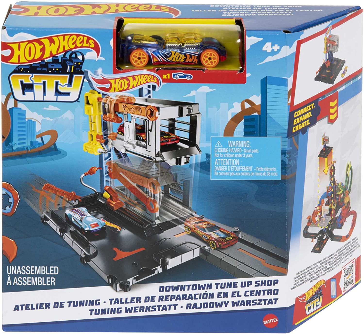 Hot Wheels City, Taller de Reparaciones, Pista de Juguete 