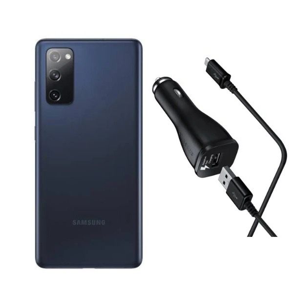 Samsung Galaxy S20 FE 5G Snapdragon 128GB Cloud Navy Reacondicionado+ Cargador de Auto 25W Carga Rápida.
