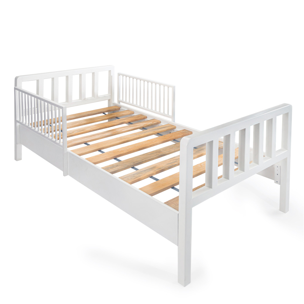 Cama moderna de madera para niños y niñas con barandales removibles DUDUK