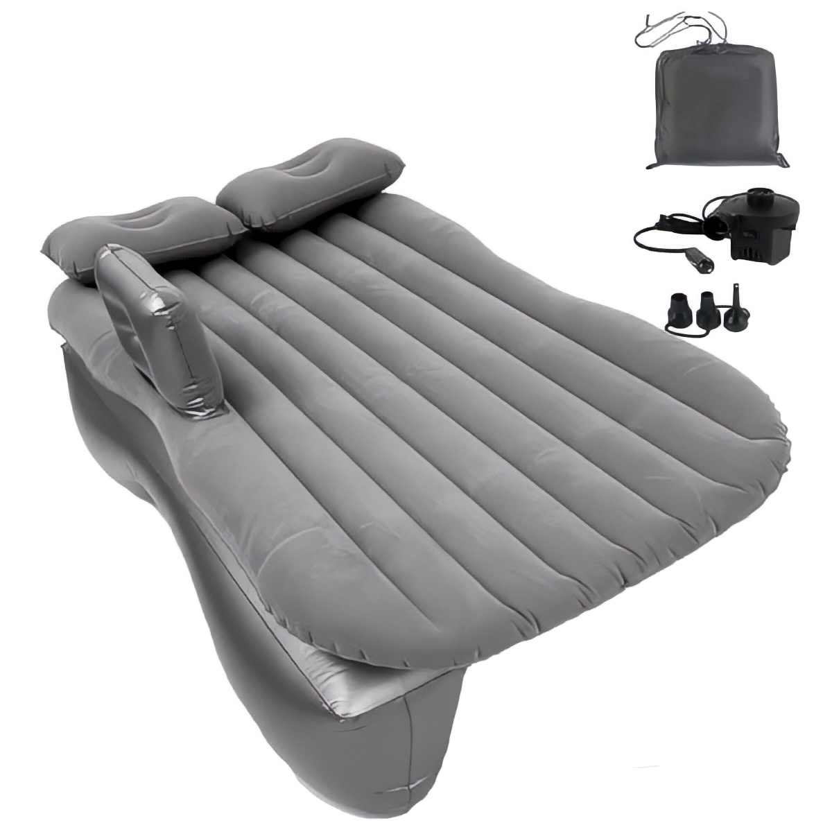 Cama Inflable Colchón De Auto Asiento Trasero + Bomba D Aire