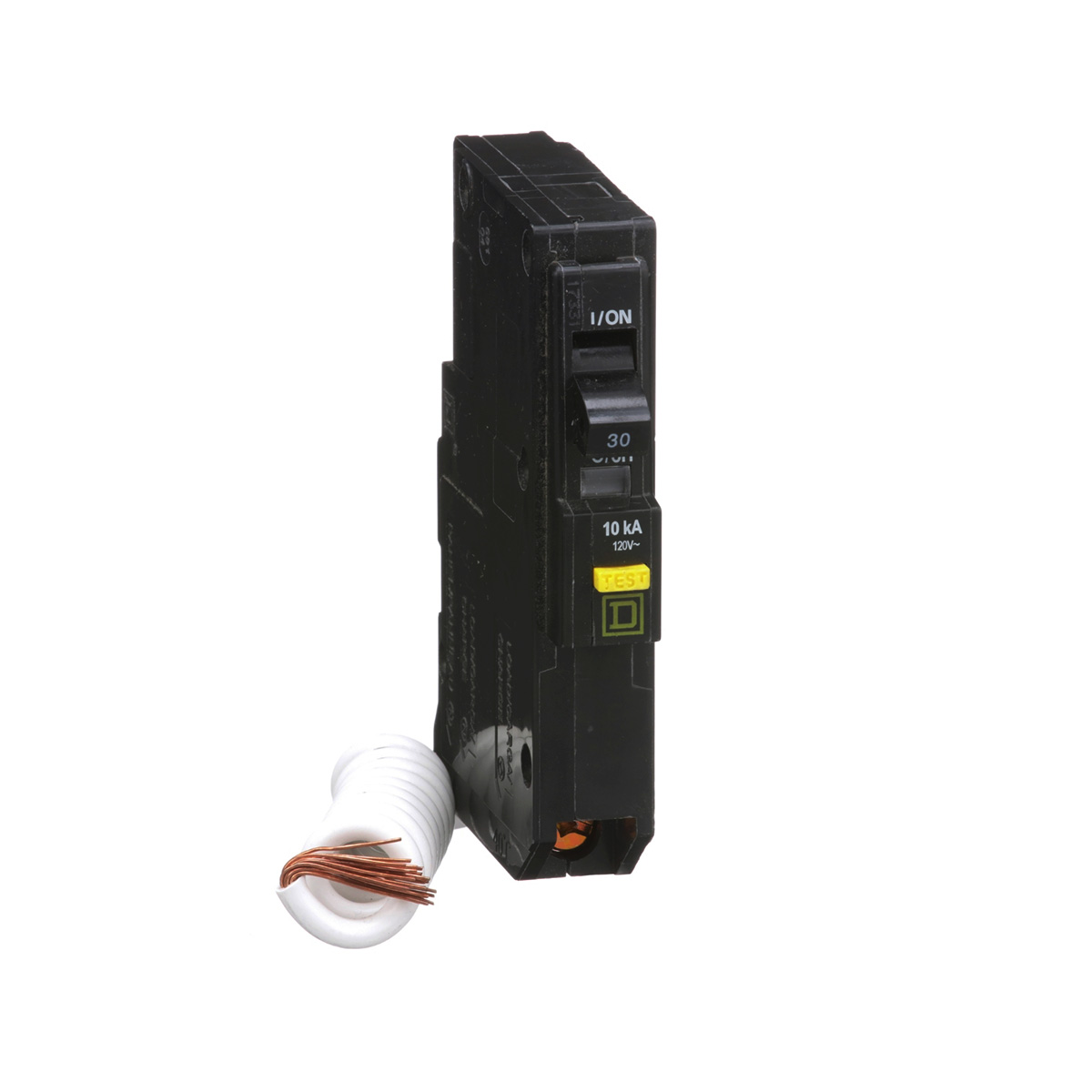 Interruptor termomagnético 1 polo 30 A. Con protección falla a tierra. Enchufable