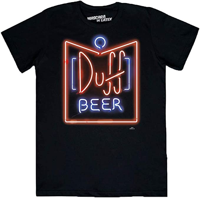 Playera Mascara de Latex Hombre Duff Neon