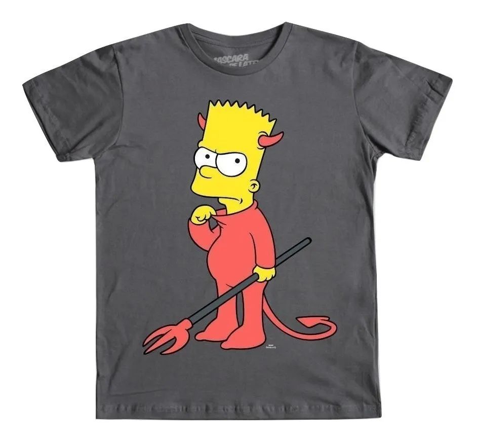 Playera Mascara de Latex Hombre Pequeño Demonio Bart